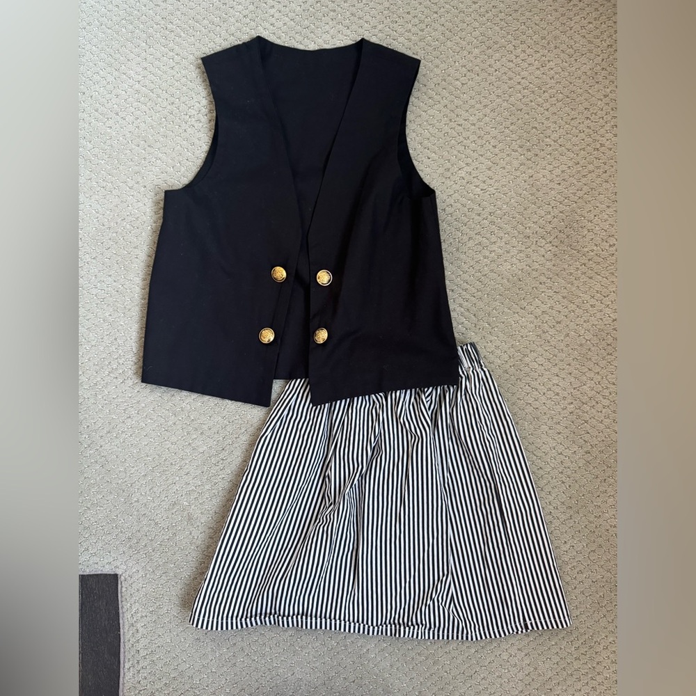 Girls Pirate Costime vest and skirt set